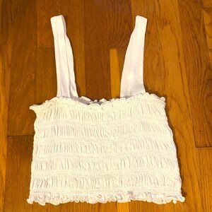 White ribbed tank top